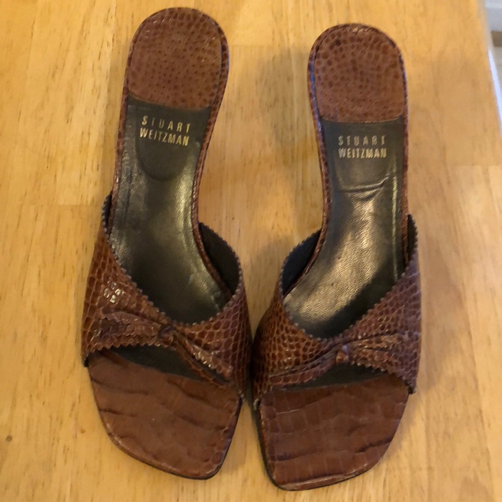 Stuart Weitzman Brown Slip Ons